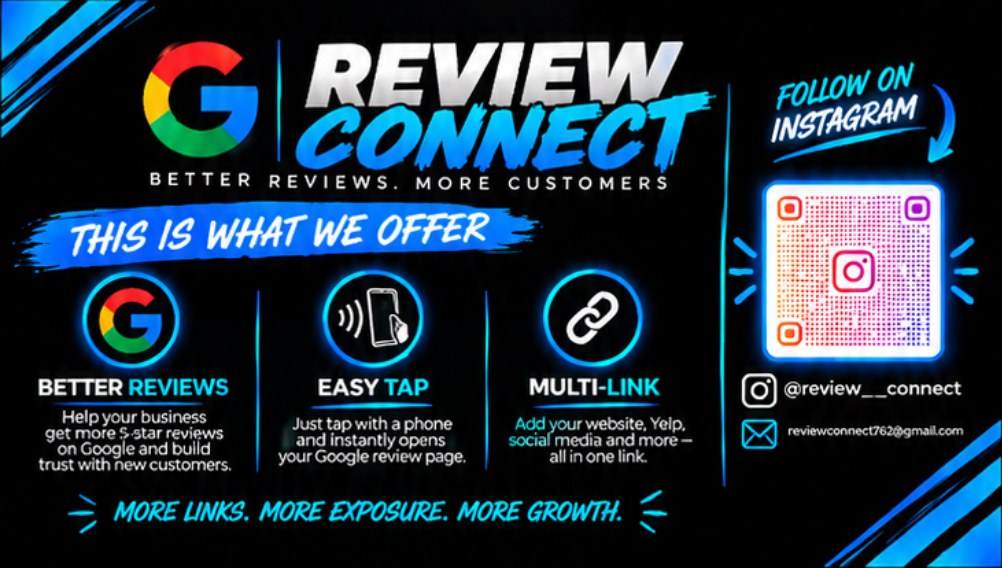 Review Connect: better reviews, easy tap, multi-link